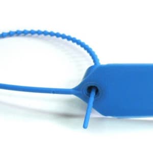 Healthmark Industries Tamper Evident Seal Pull-Tight Loks UnNumbered Blue Plastic 9 Inch Length